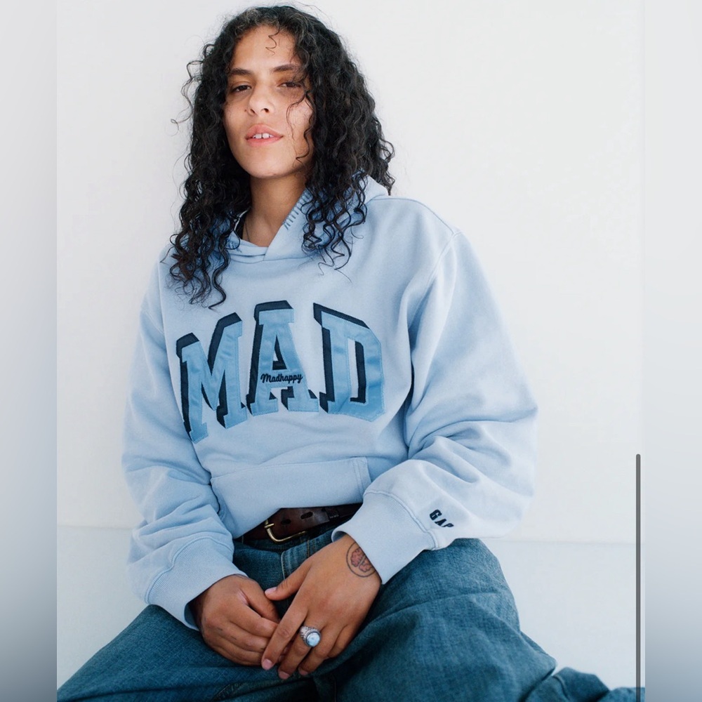 NWT Madhappy x GAP Mad Hoodie, Color Serene, Size Medium
